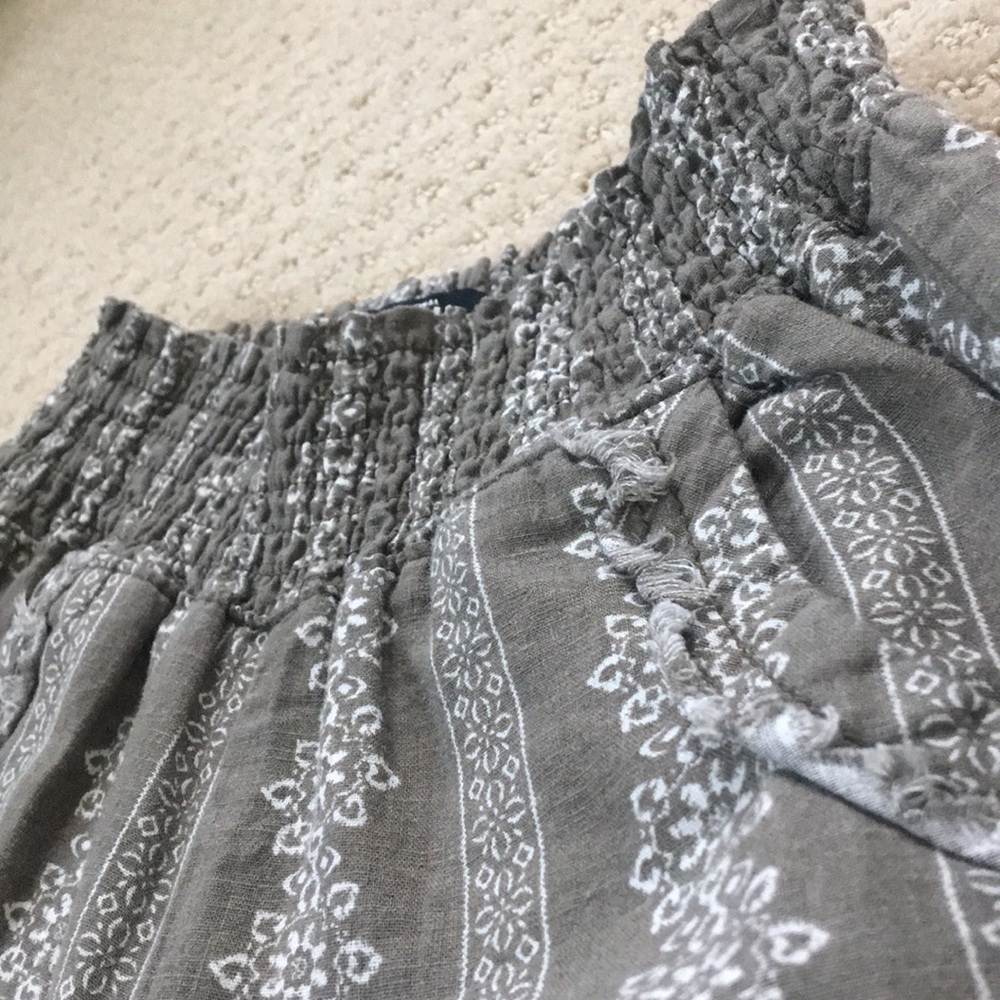navy green patterned pants - Picture 3 of 4